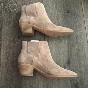 Sole society pointed suede booties